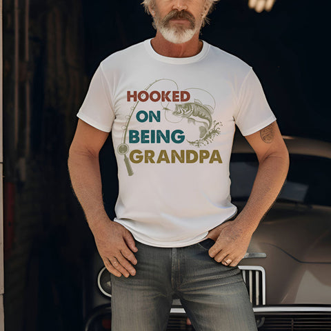 Hooked on Being a Grandpa Tee