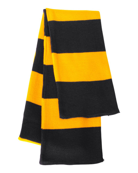 Rugby Striped Knit Scarf