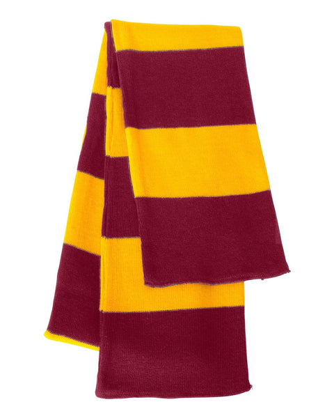 Rugby Striped Knit Scarf