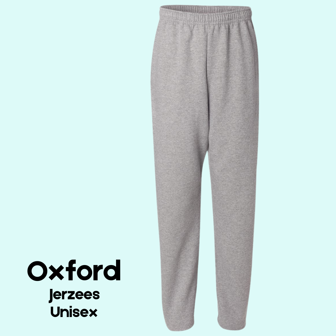 Oxford Jerzees Open Bottom Sweatpants - Unisex