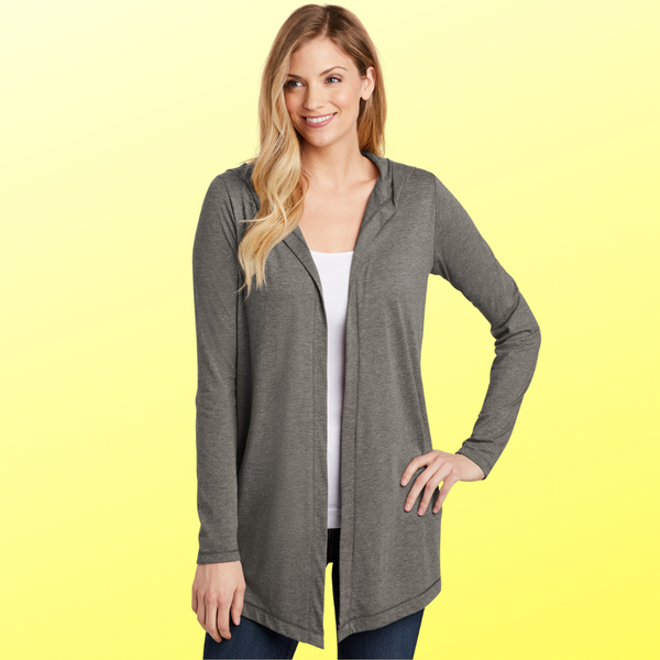 District ® Women’s Perfect Tri ® Hooded Cardigan - Grey Frost