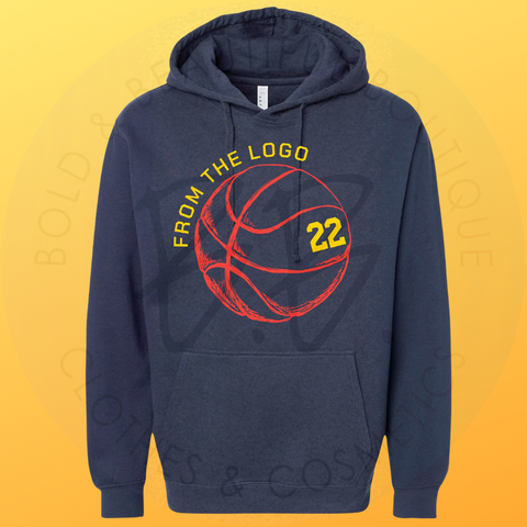 From The Logo - 22 - Clark - Navy - Hoodie - Front Design