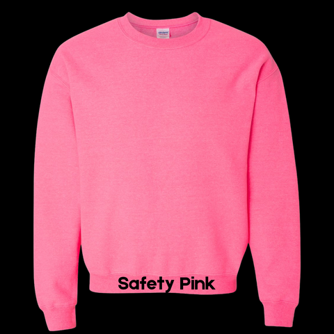 Safety Pink Little Sprouts Gildan Crewneck