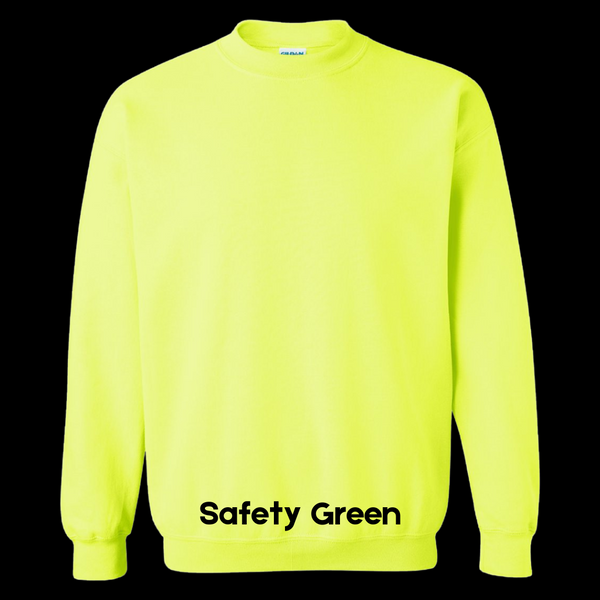 Safety Green Little Sprouts Gildan Crewneck