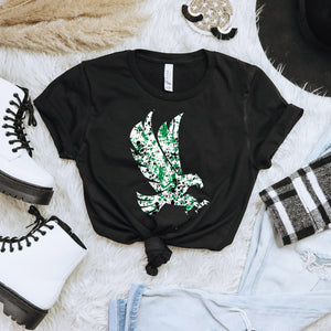 Splattered Paint Eagles Football Tee